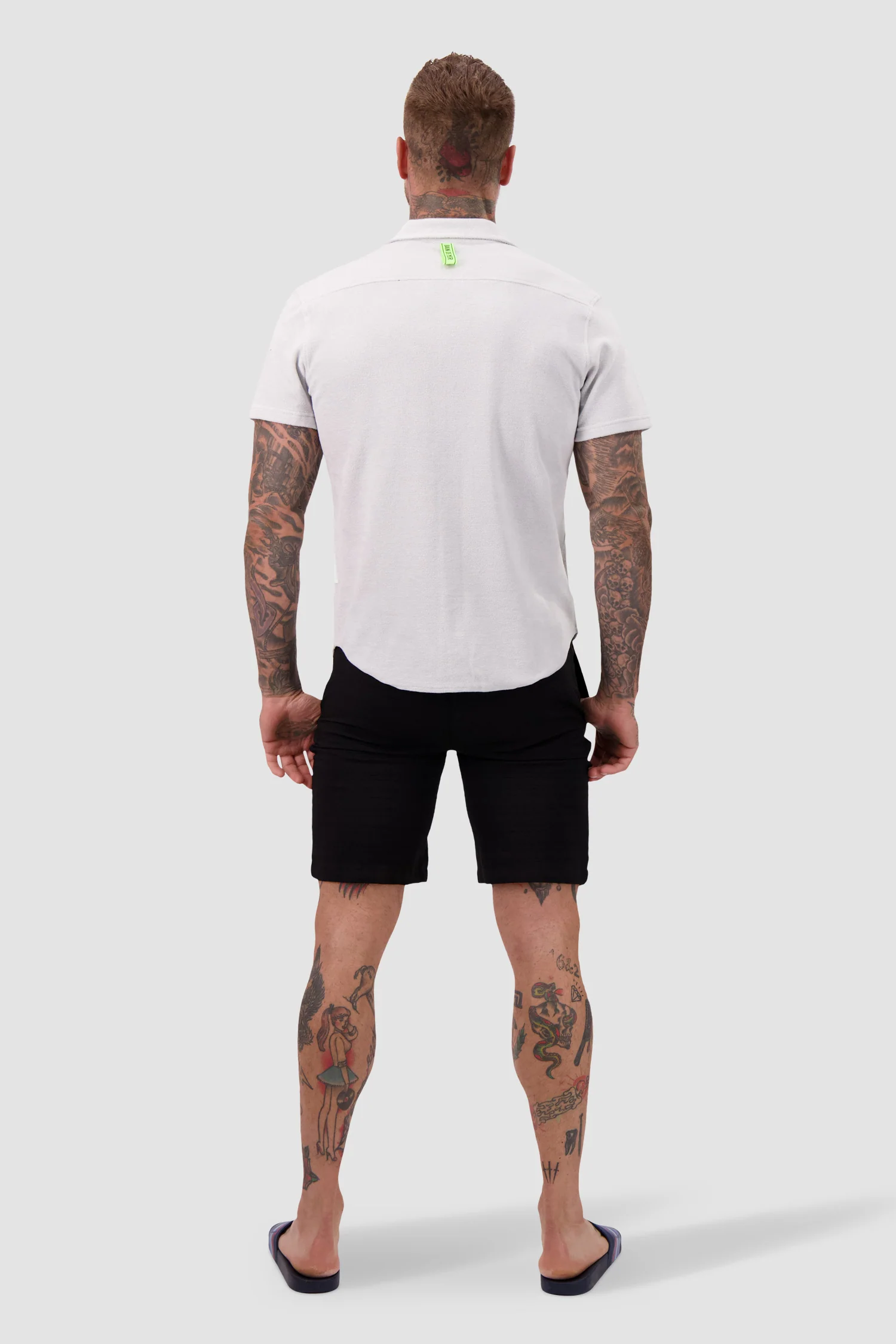 Bain De Mer Grey Towellin Shirt Short - Image 3