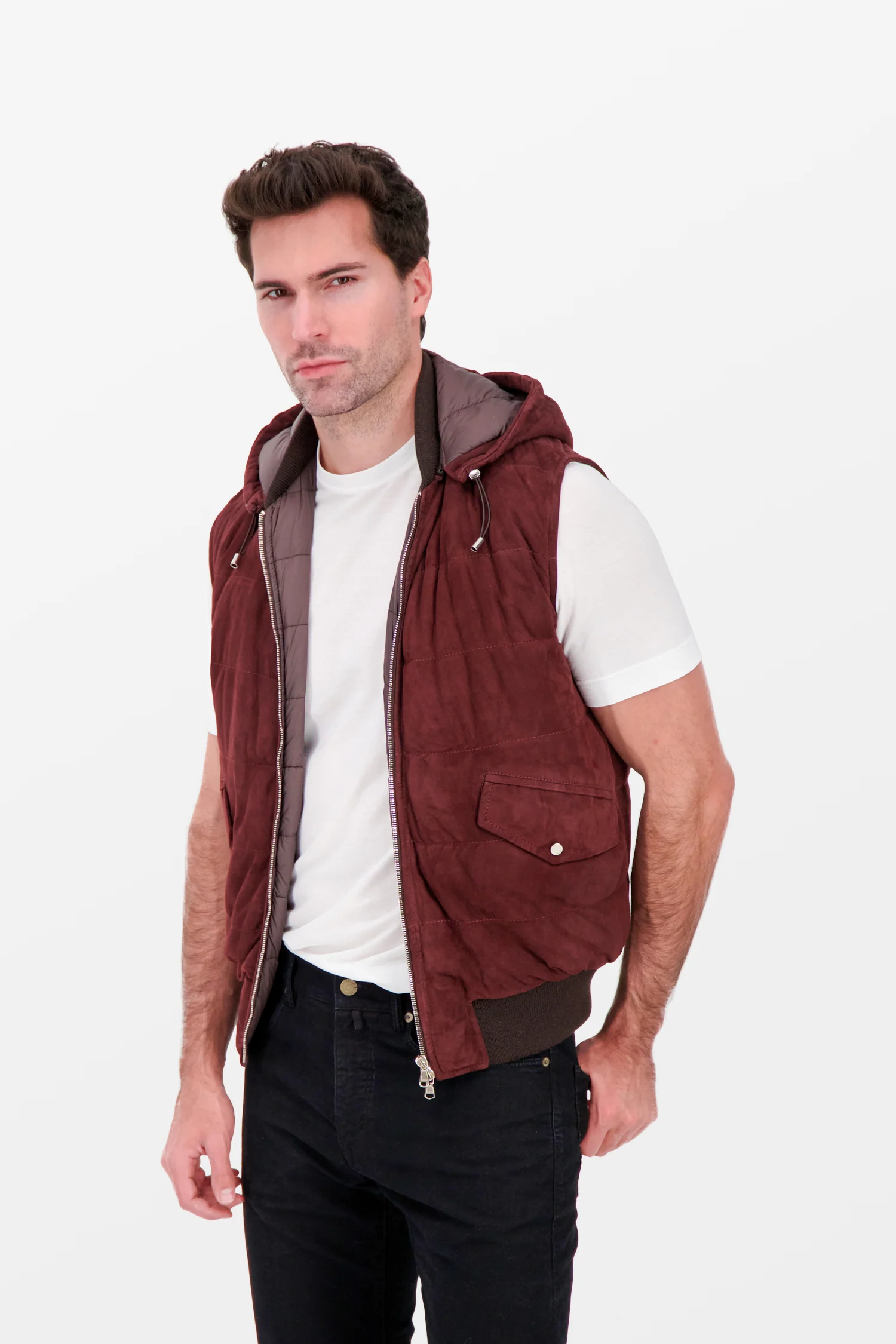 Barba Napoli Burgundy Barba Skate Vest - Image 2