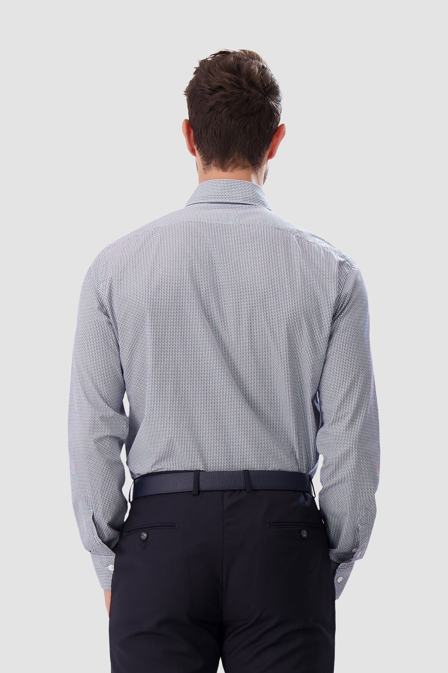 Barba Napoli White/Blue Classic Shirt - Image 3