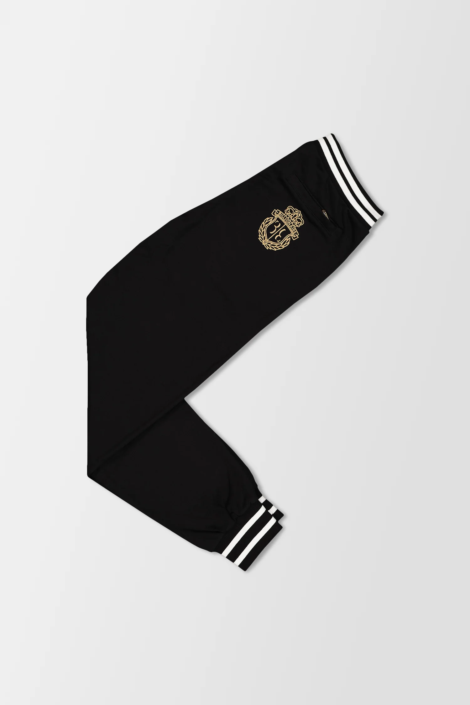 Billionaire Black/Gold Crest Jogging Trousers - Image 3