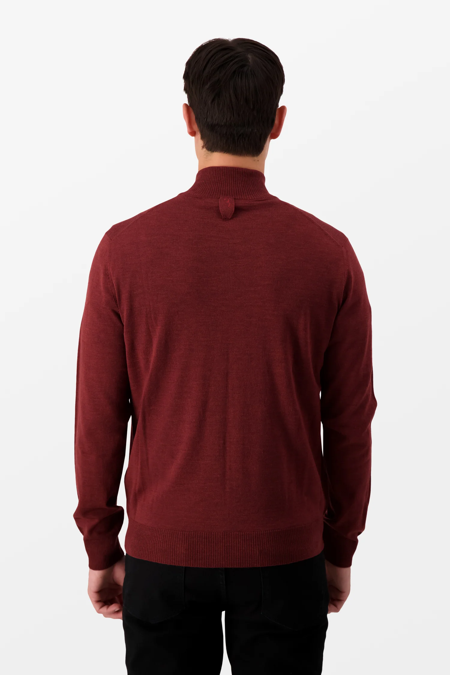 Billionaire Bordeaux Full Zip Crest Pullover - Image 5