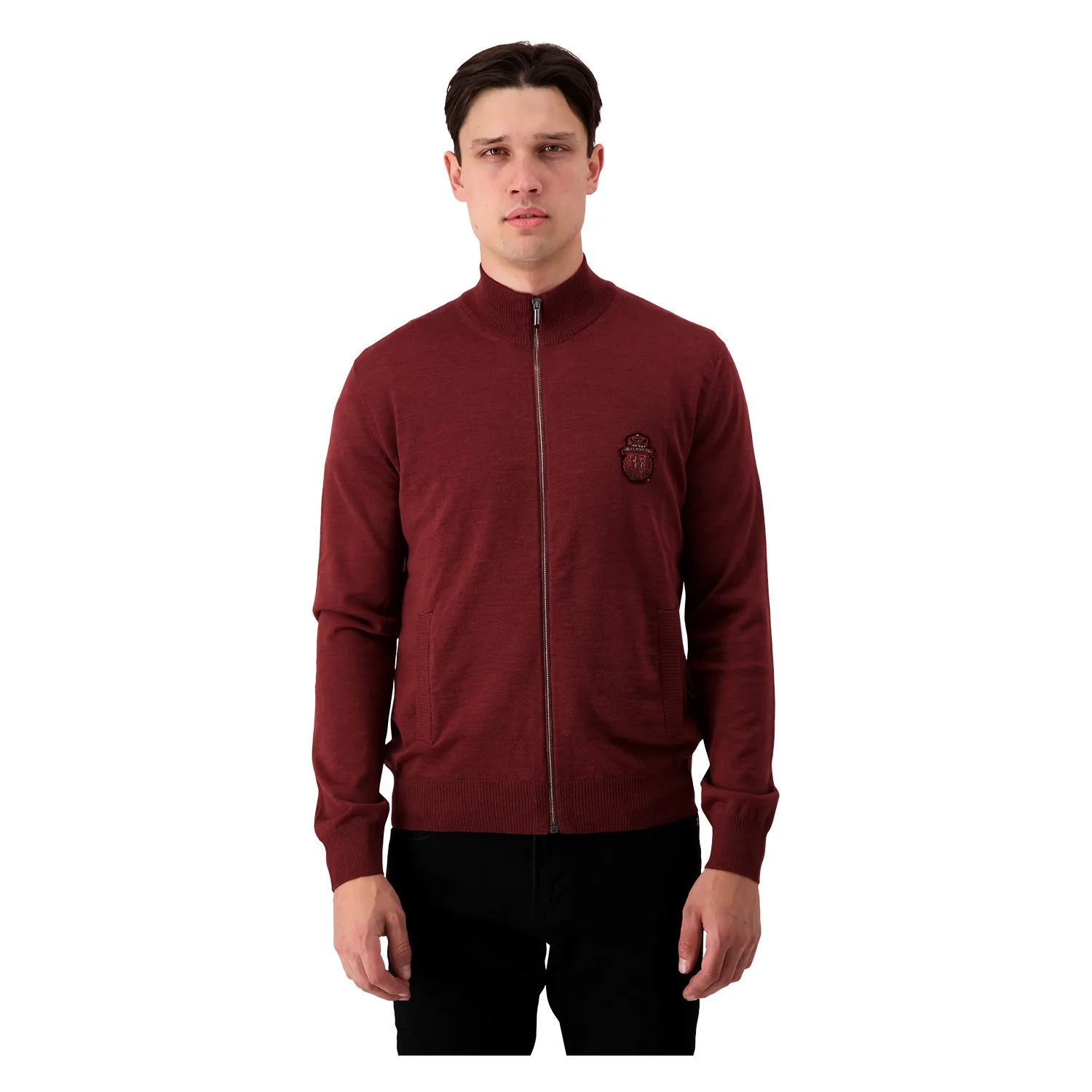 Billionaire Bordeaux Full Zip Crest Pullover - Image 6