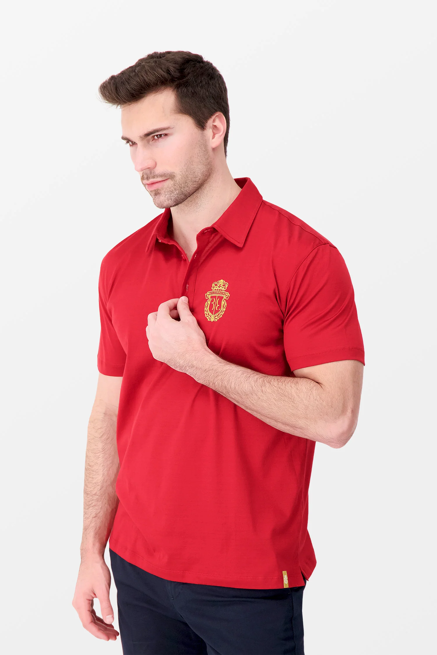 Billionaire Bordeaux SS Crest Polo - Image 4