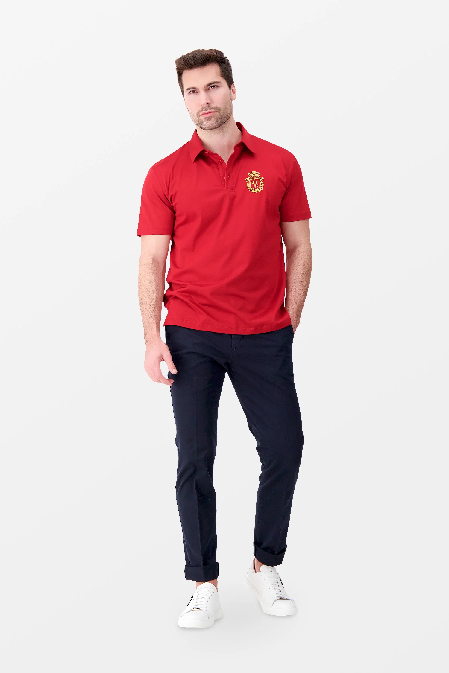 Billionaire Bordeaux SS Crest Polo - Image 6