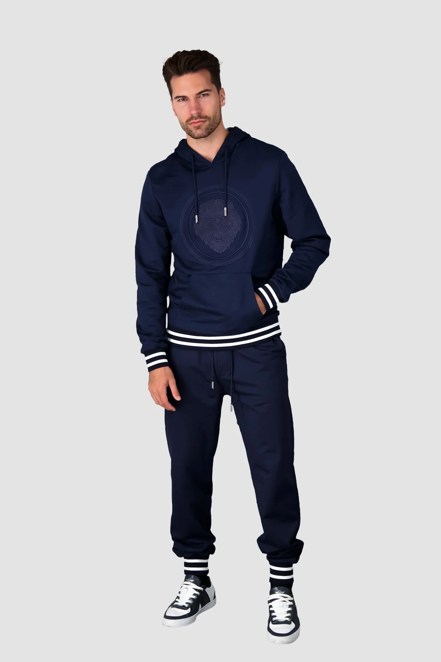 Billionaire Dark Blue Luxury Hoodie - Image 3