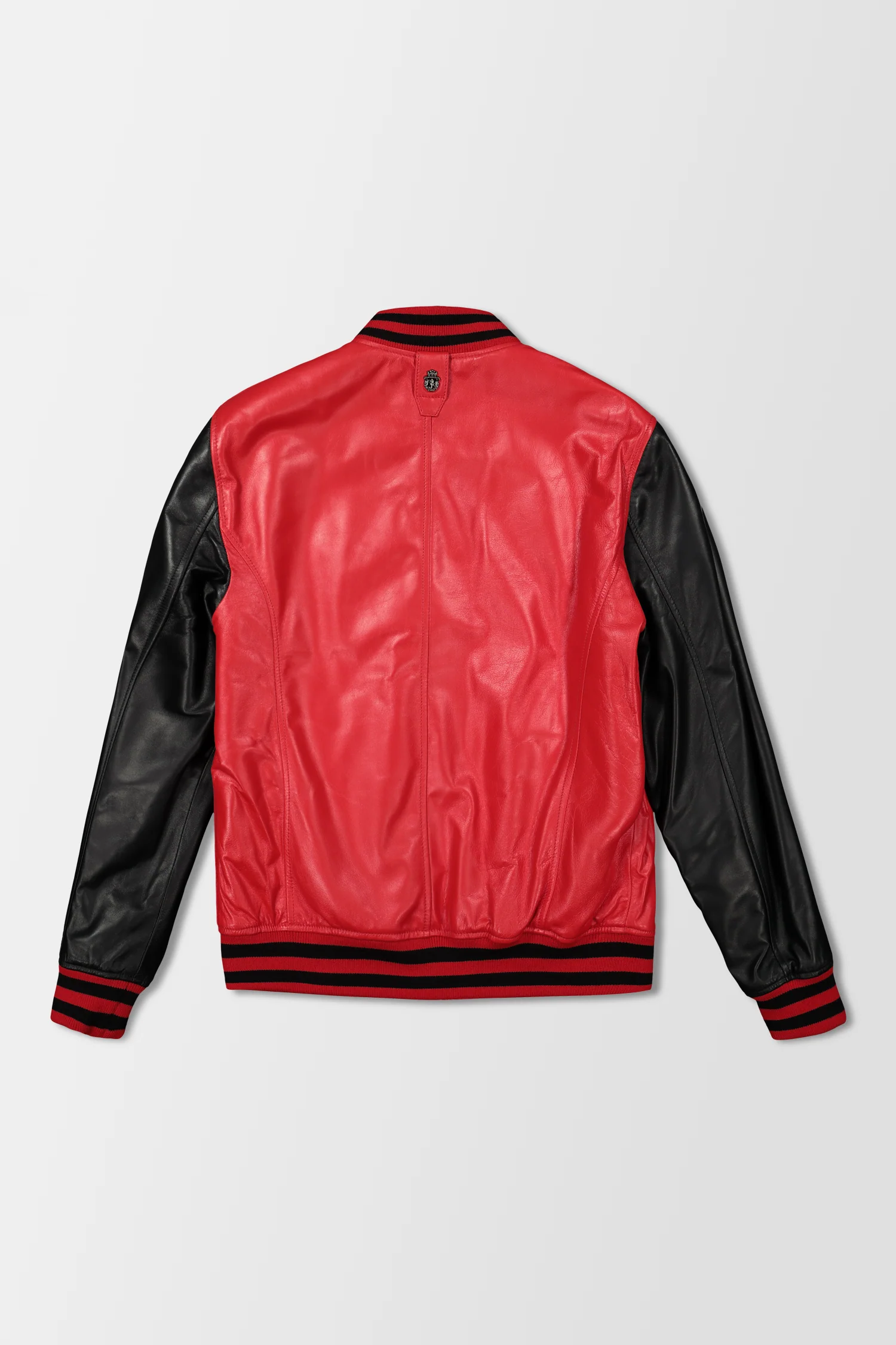 Billionaire Red Leather Bomber Jacket - Image 5