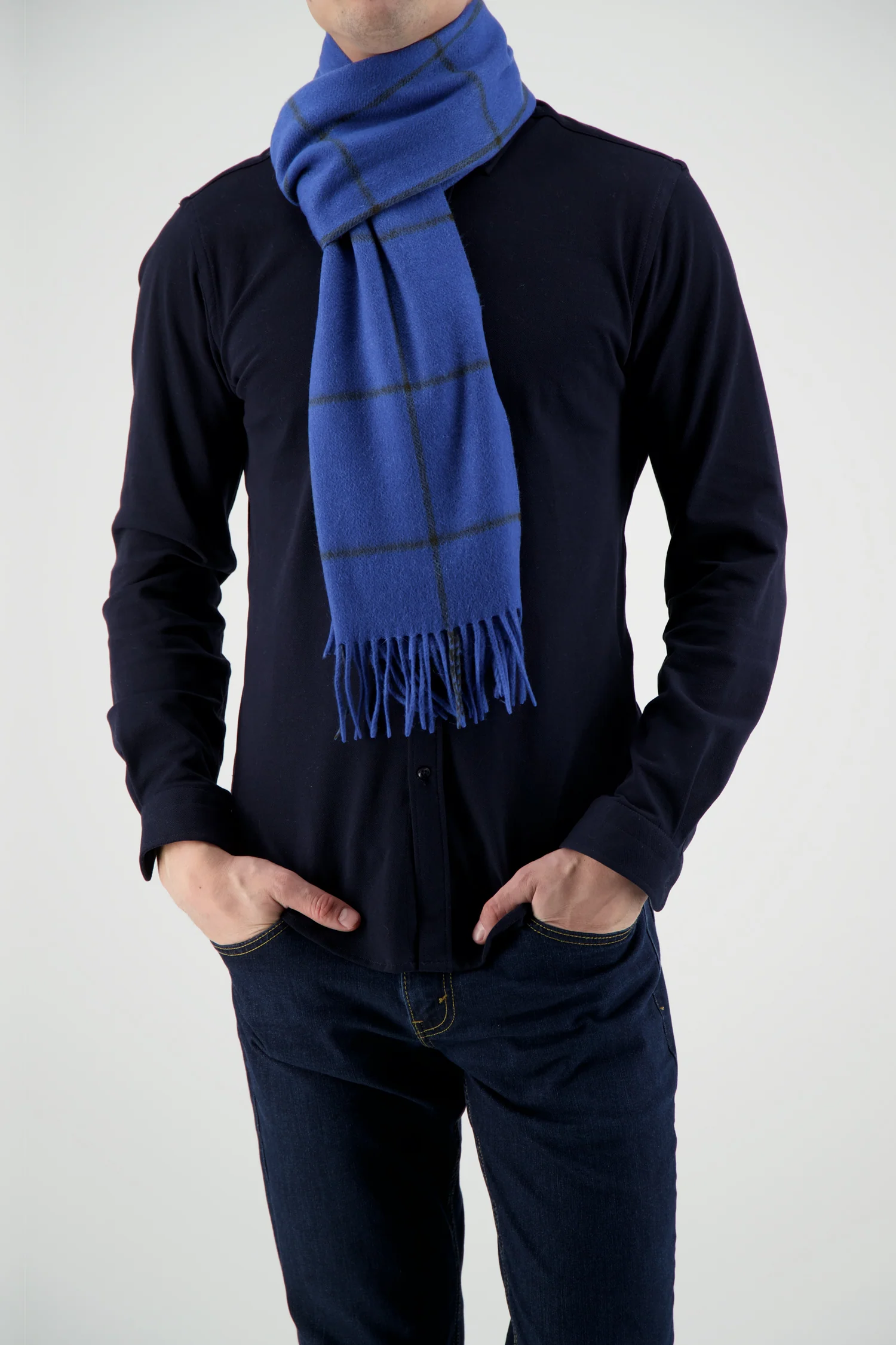 Joshua Ellis Blue Scarf - Image 4
