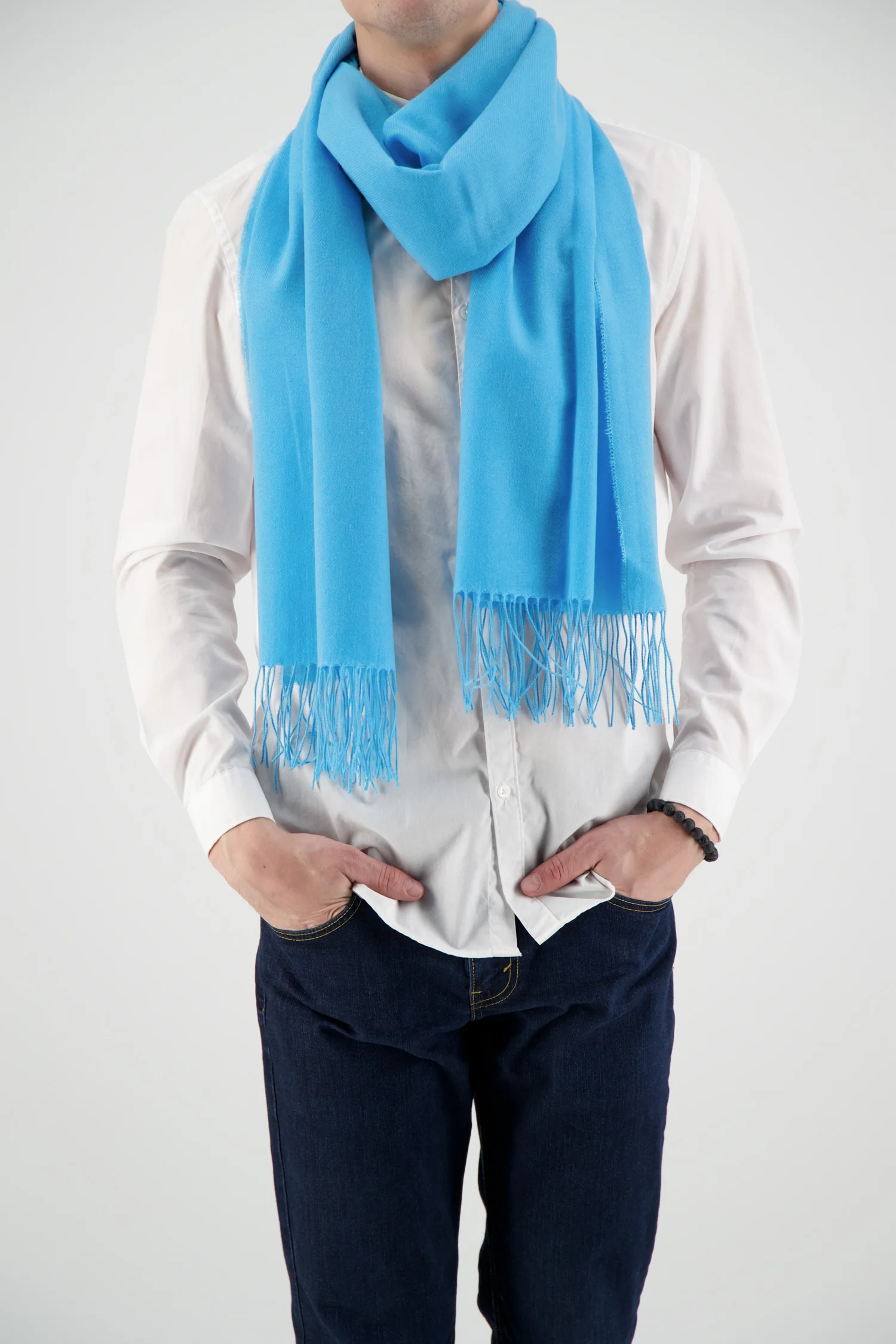 Joshua Ellis Blue Scarf - Image 4