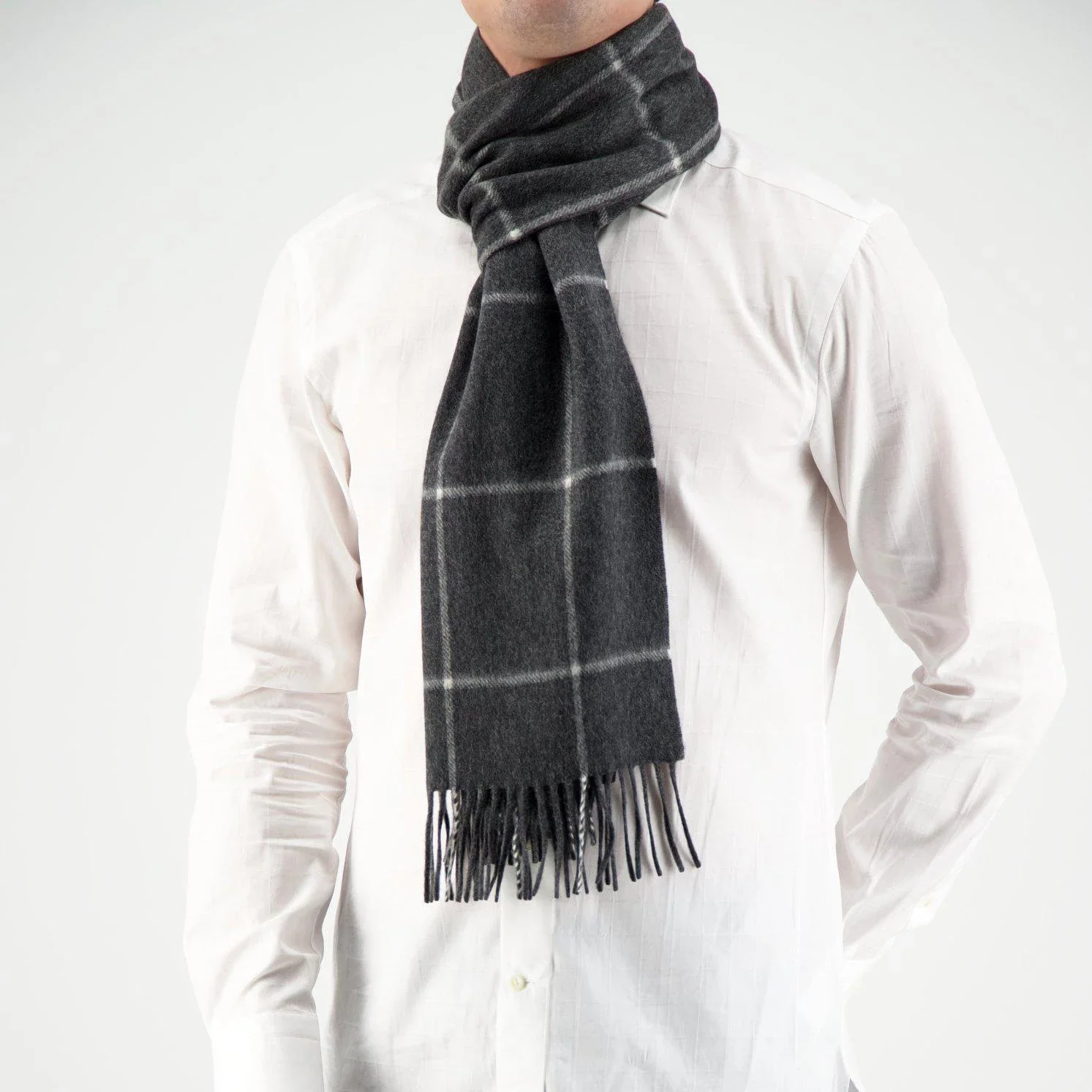 Joshua Ellis Grey Scarf - Image 5
