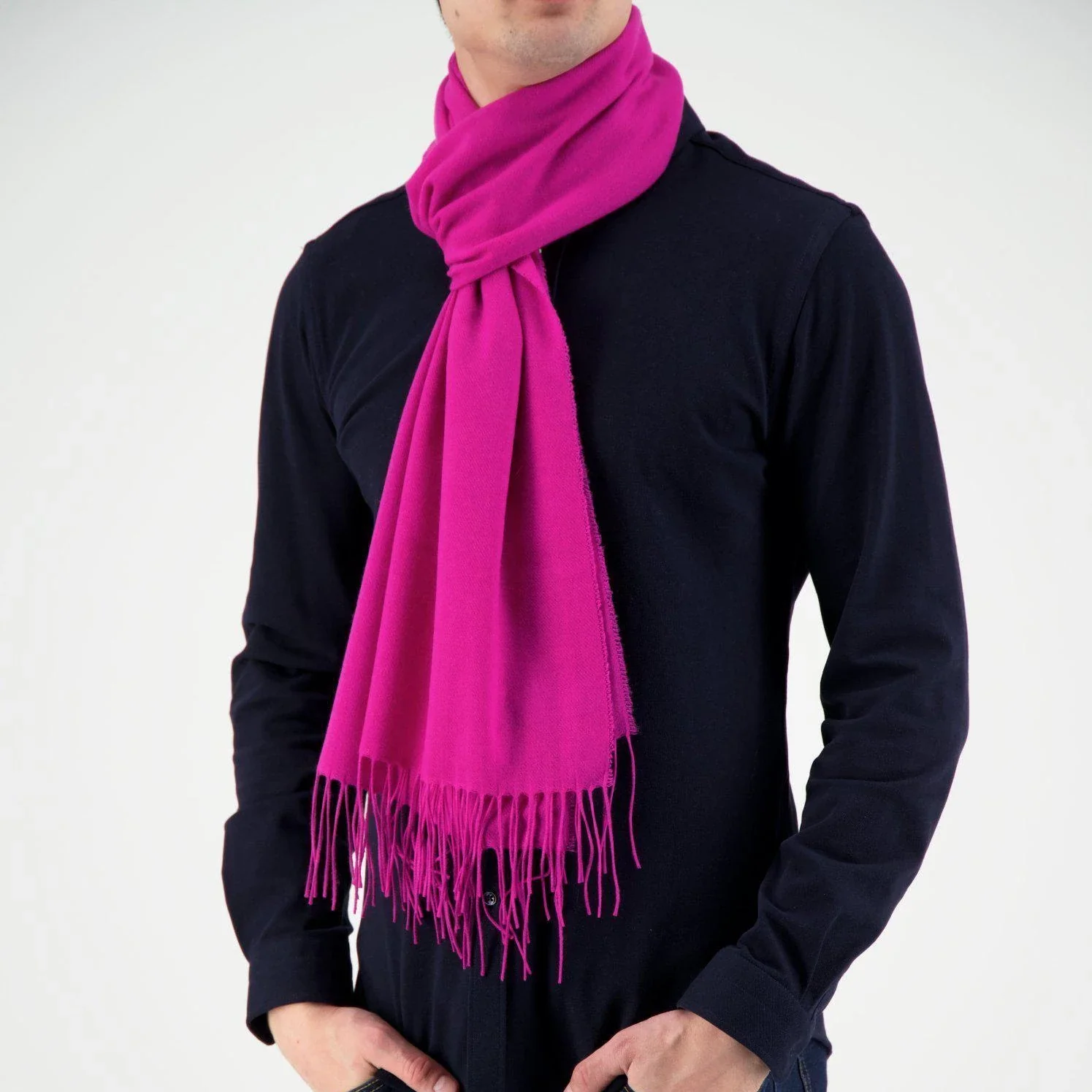 Joshua Ellis Magenta Scarf - Image 5