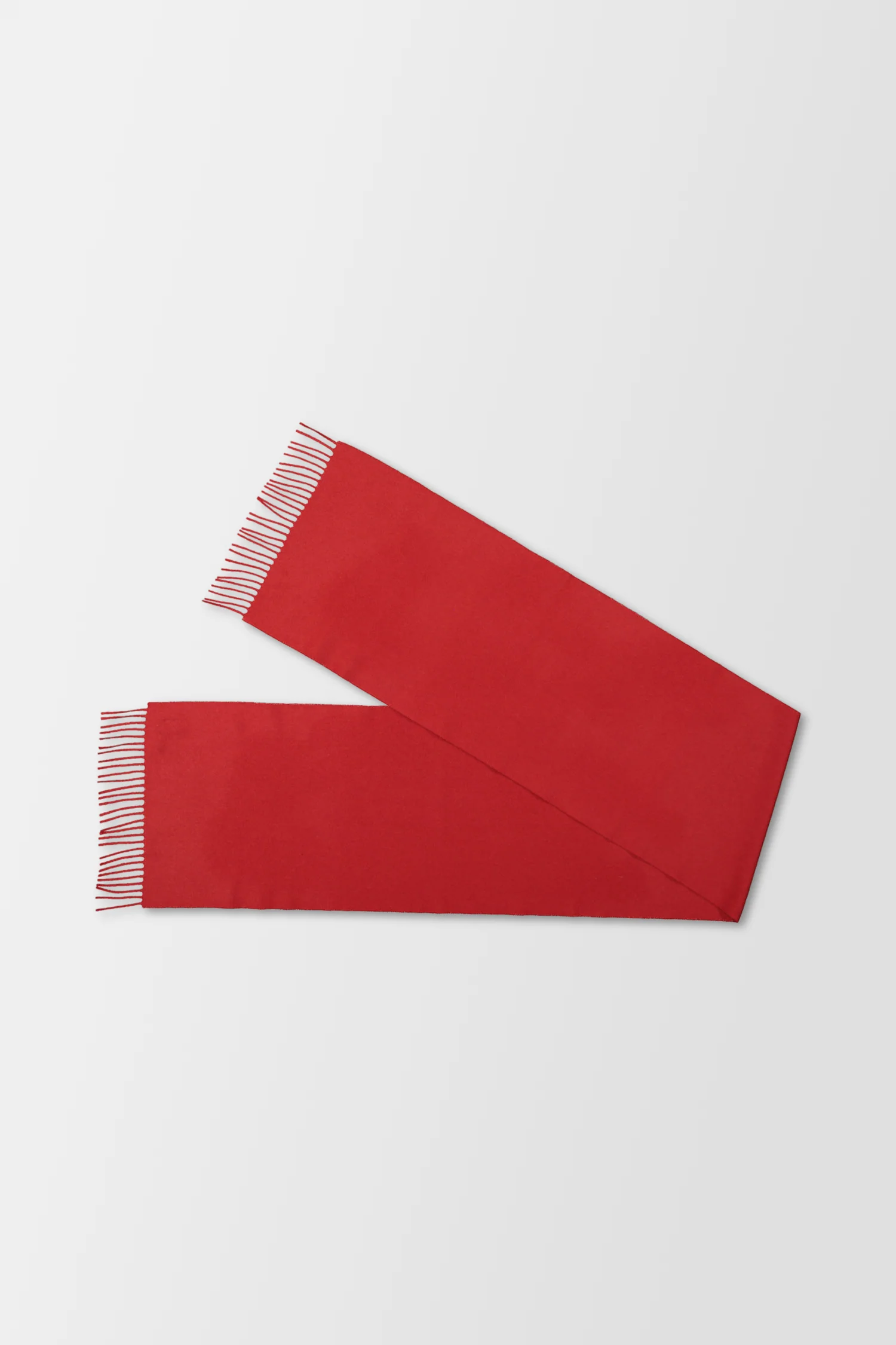 Joshua Ellis Scarlet Classic Plain Scarf - Image 3