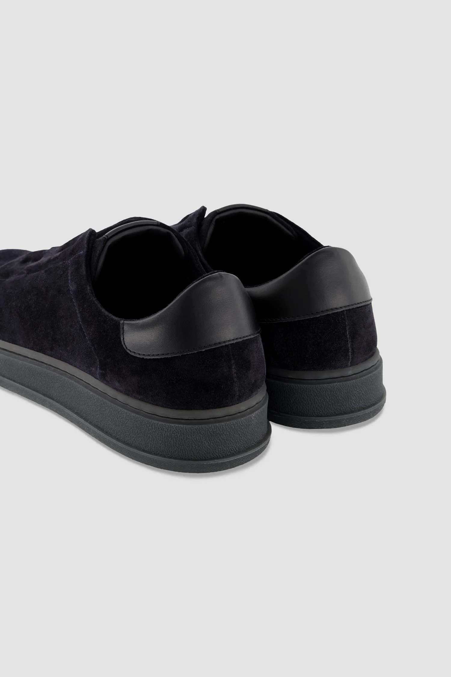 Kiton Blue/Black Suede Sneakers - Image 5
