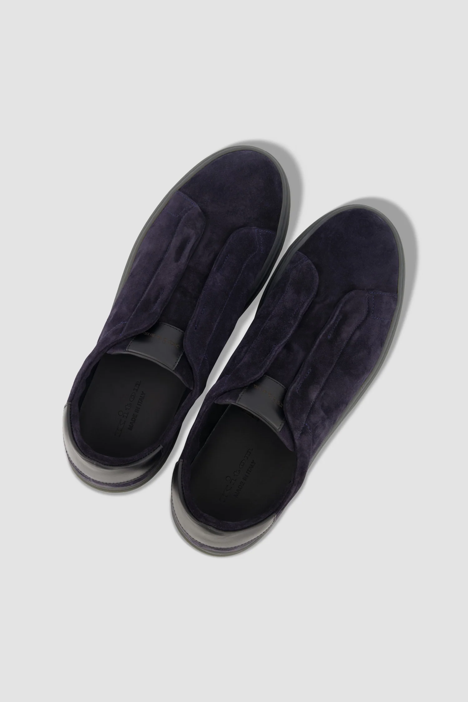 Kiton Blue/Black Suede Sneakers - Image 7
