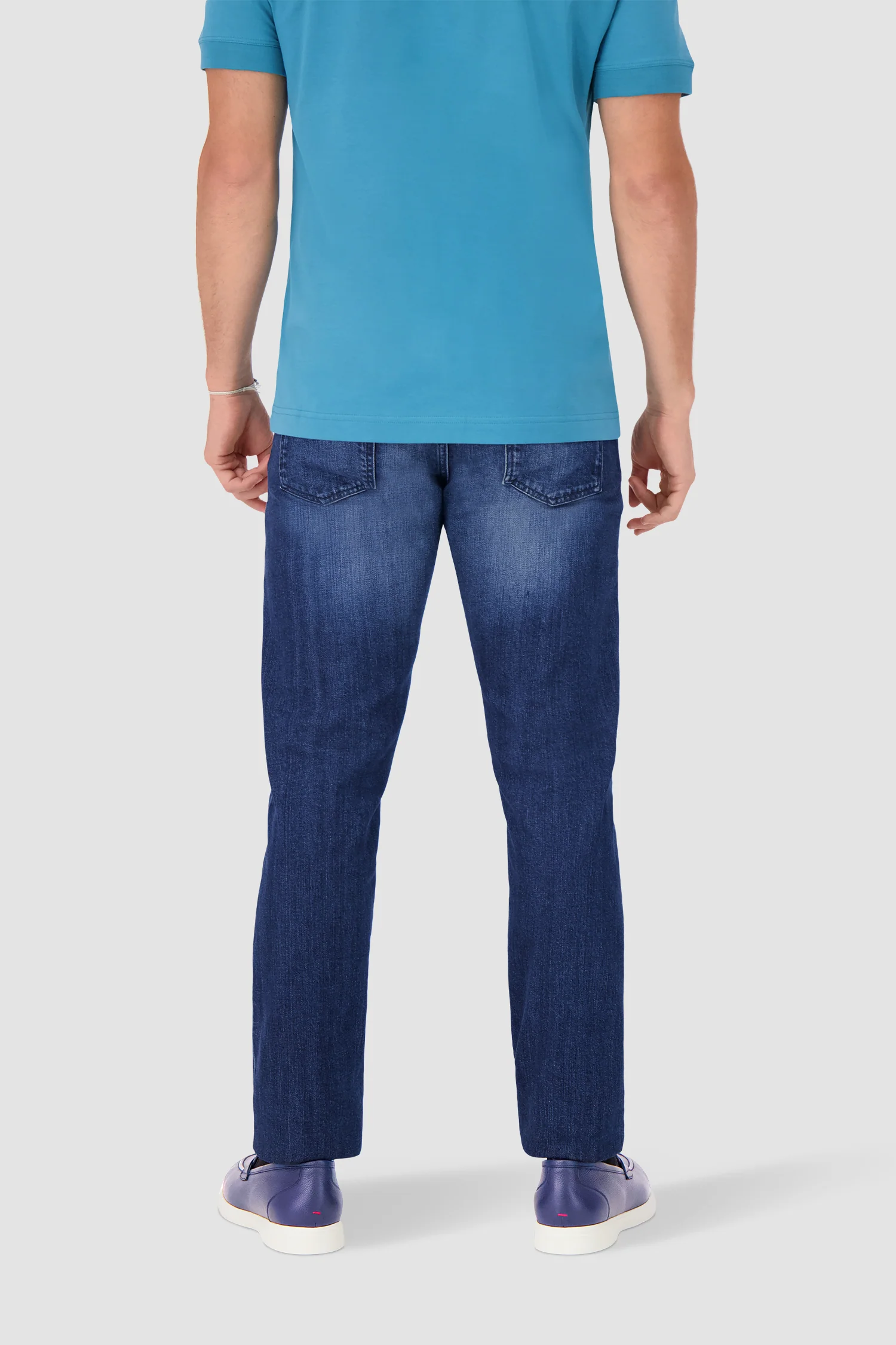 Kiton Blue Leather Loafers - Image 10