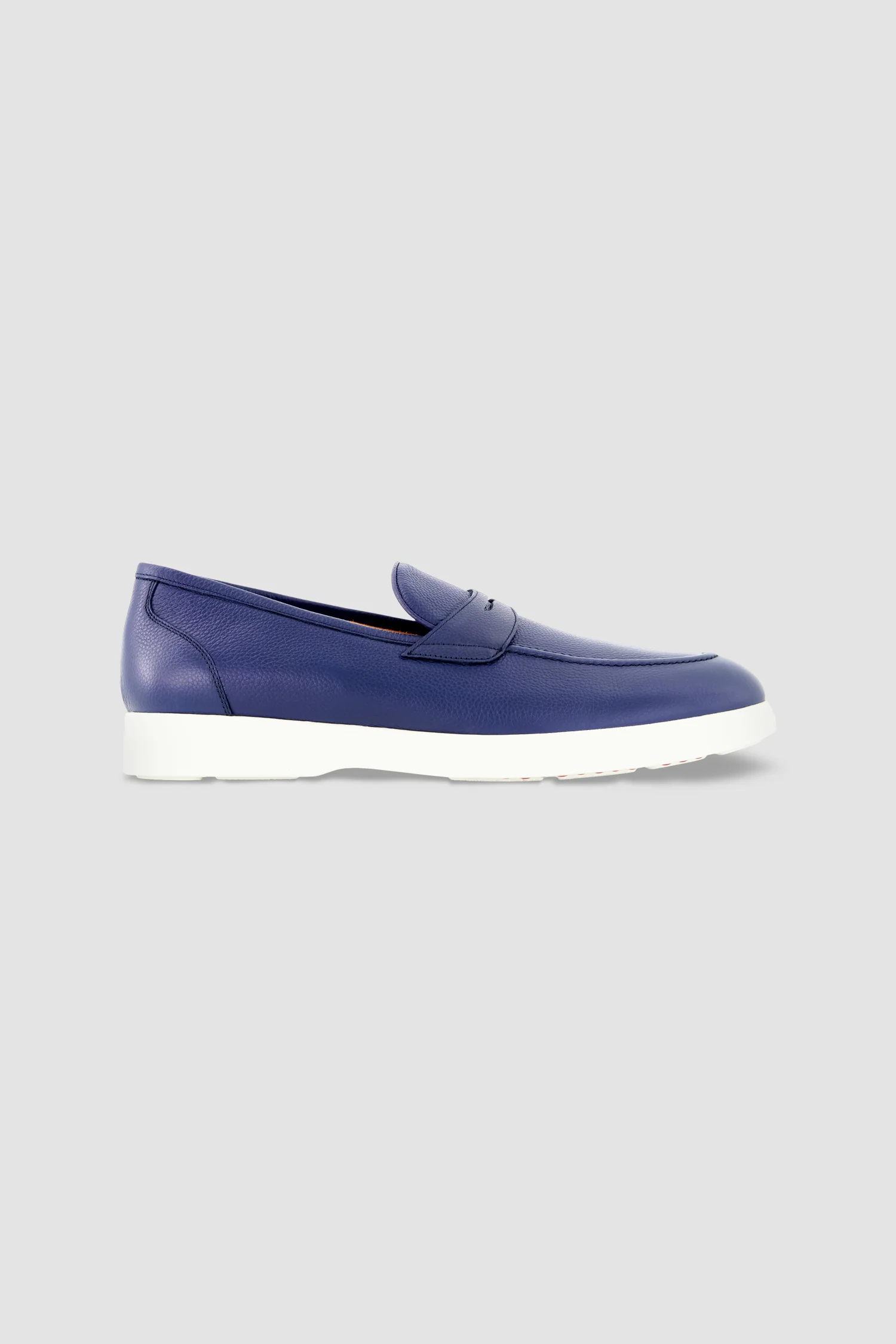 Kiton Blue Leather Loafers - Image 3