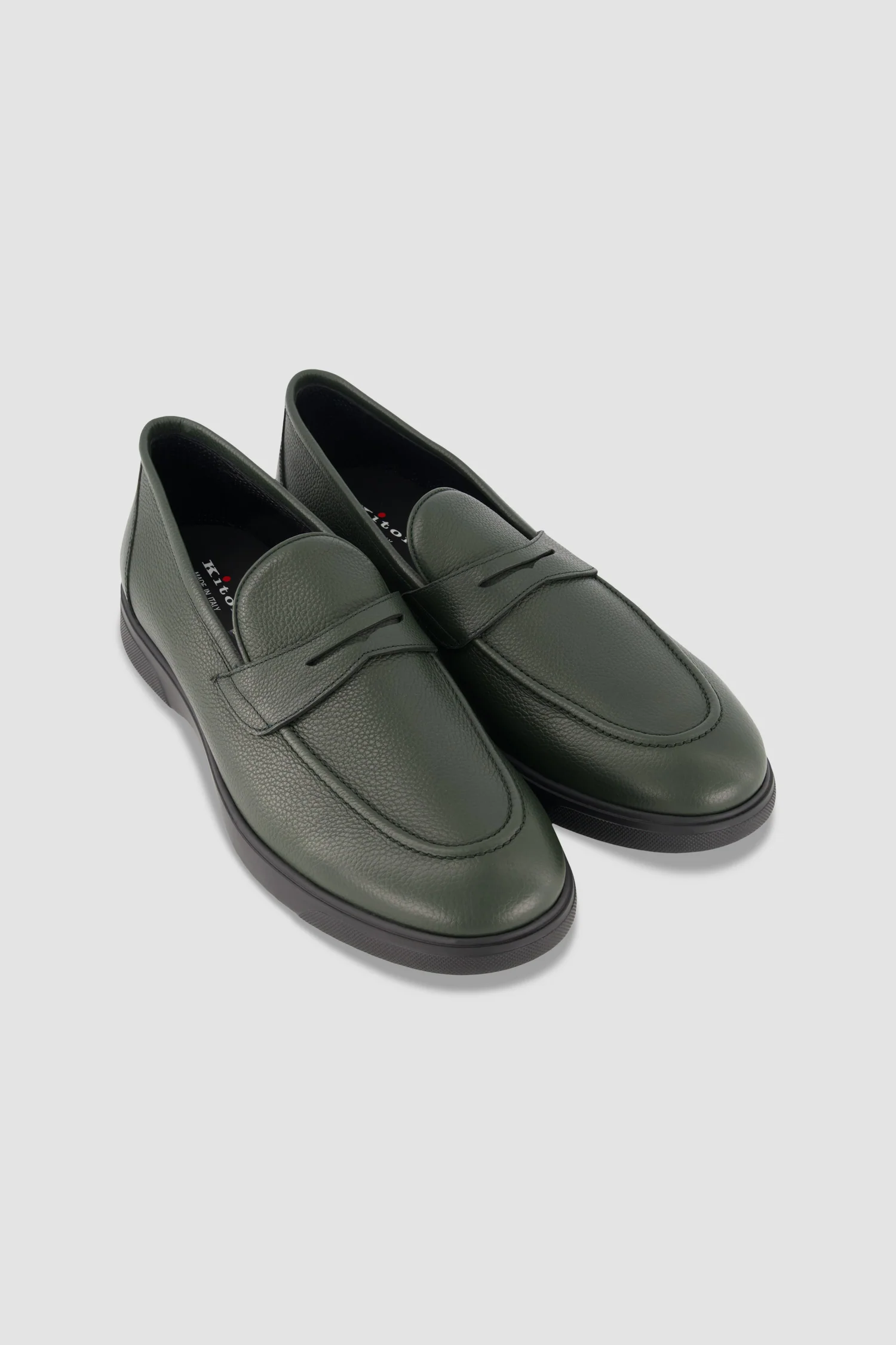Kiton GreenFinch Leather Loafers - Image 7