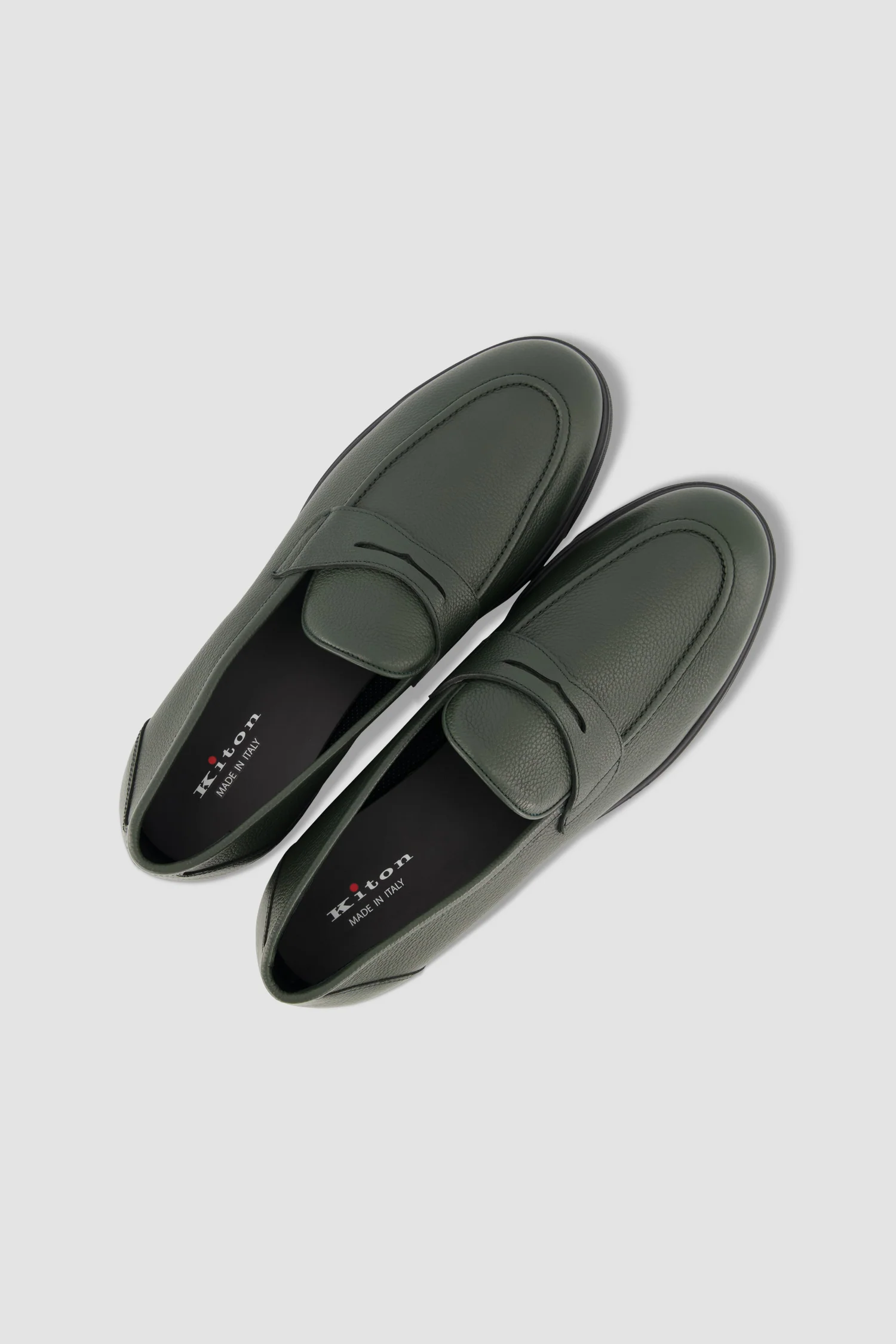 Kiton GreenFinch Leather Loafers - Image 8