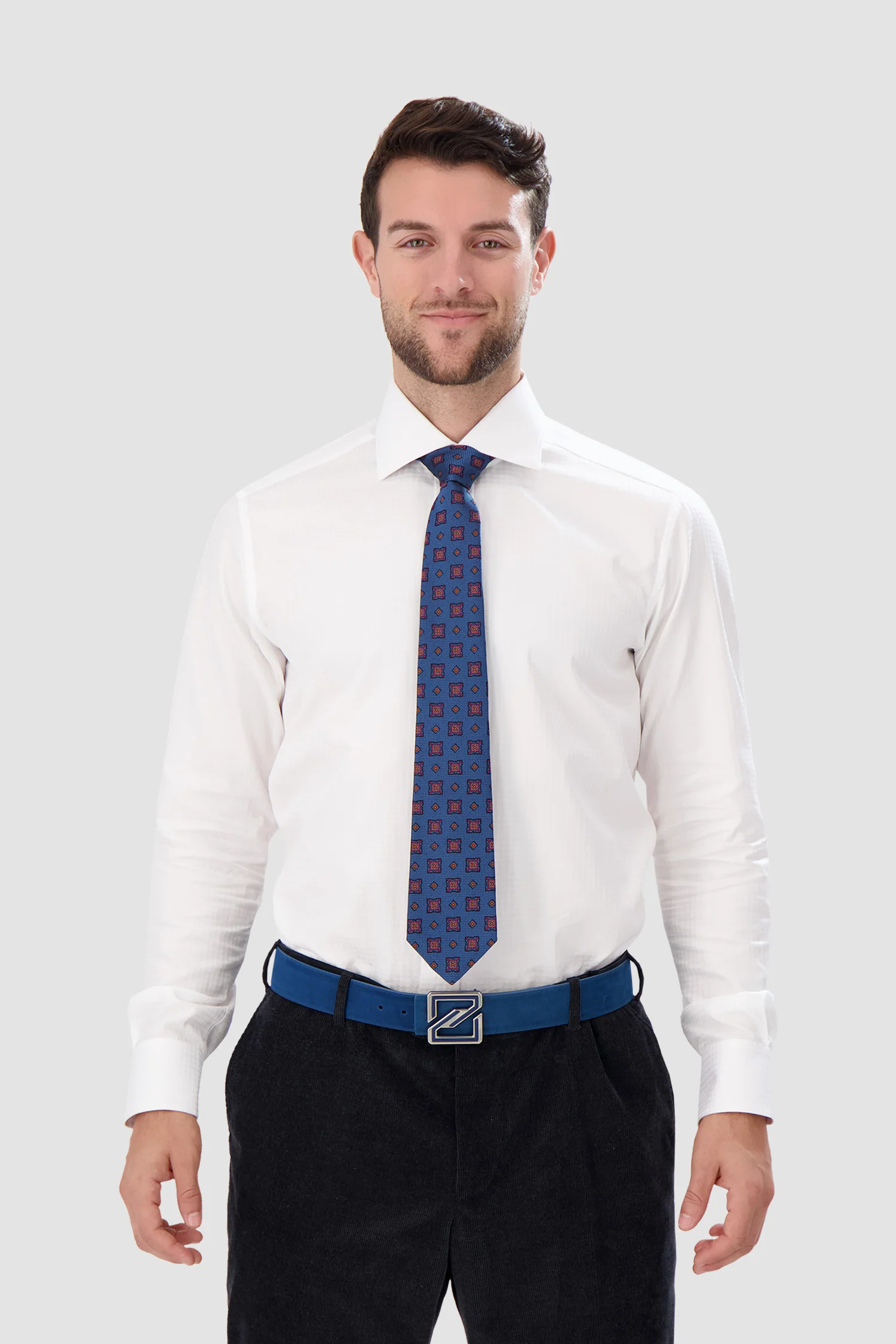 Kiton Navy Silk Tie - Image 2