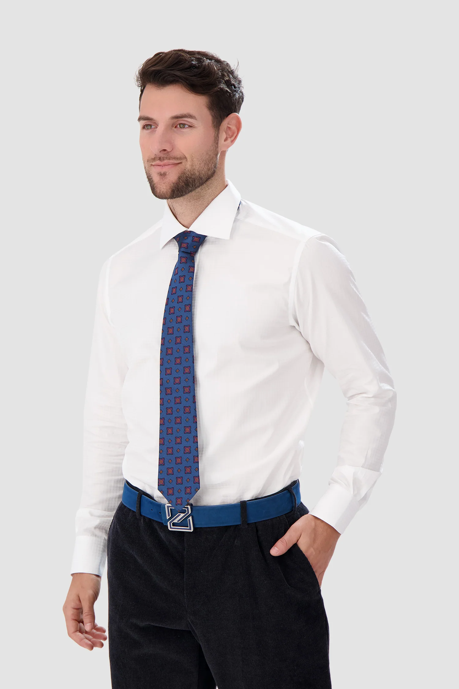 Kiton Navy Silk Tie - Image 3