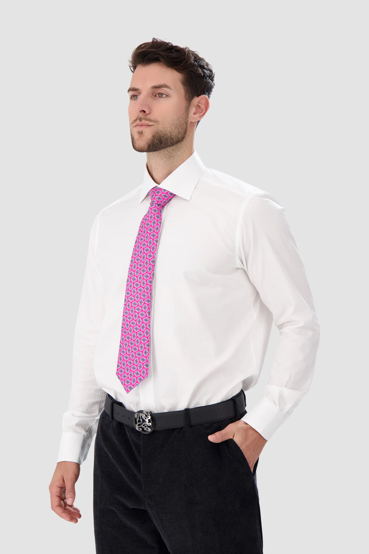 Kiton Pink Silk Tie - Image 3