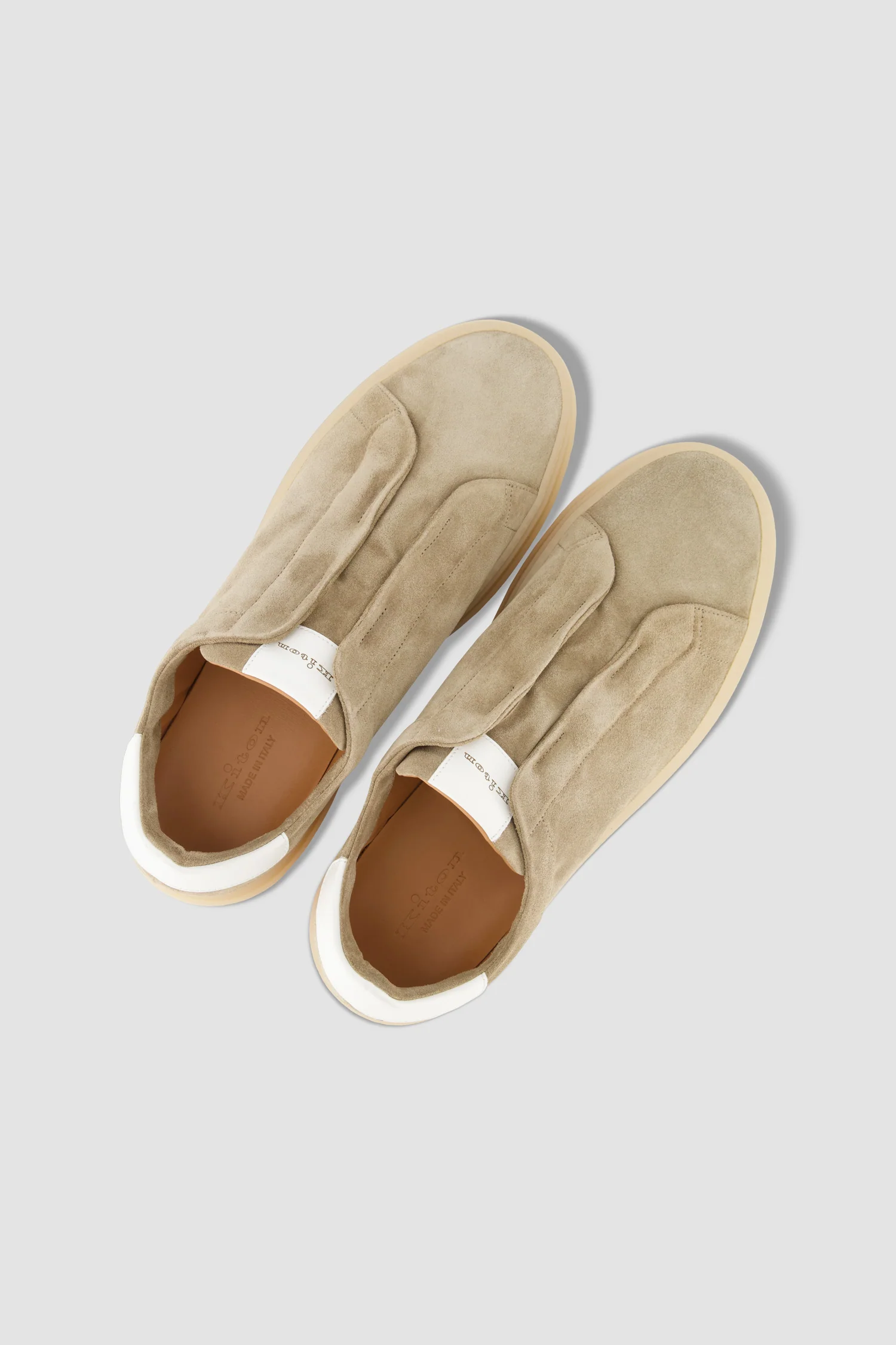 Kiton Sand/Milk Suede Sneakers - Image 8