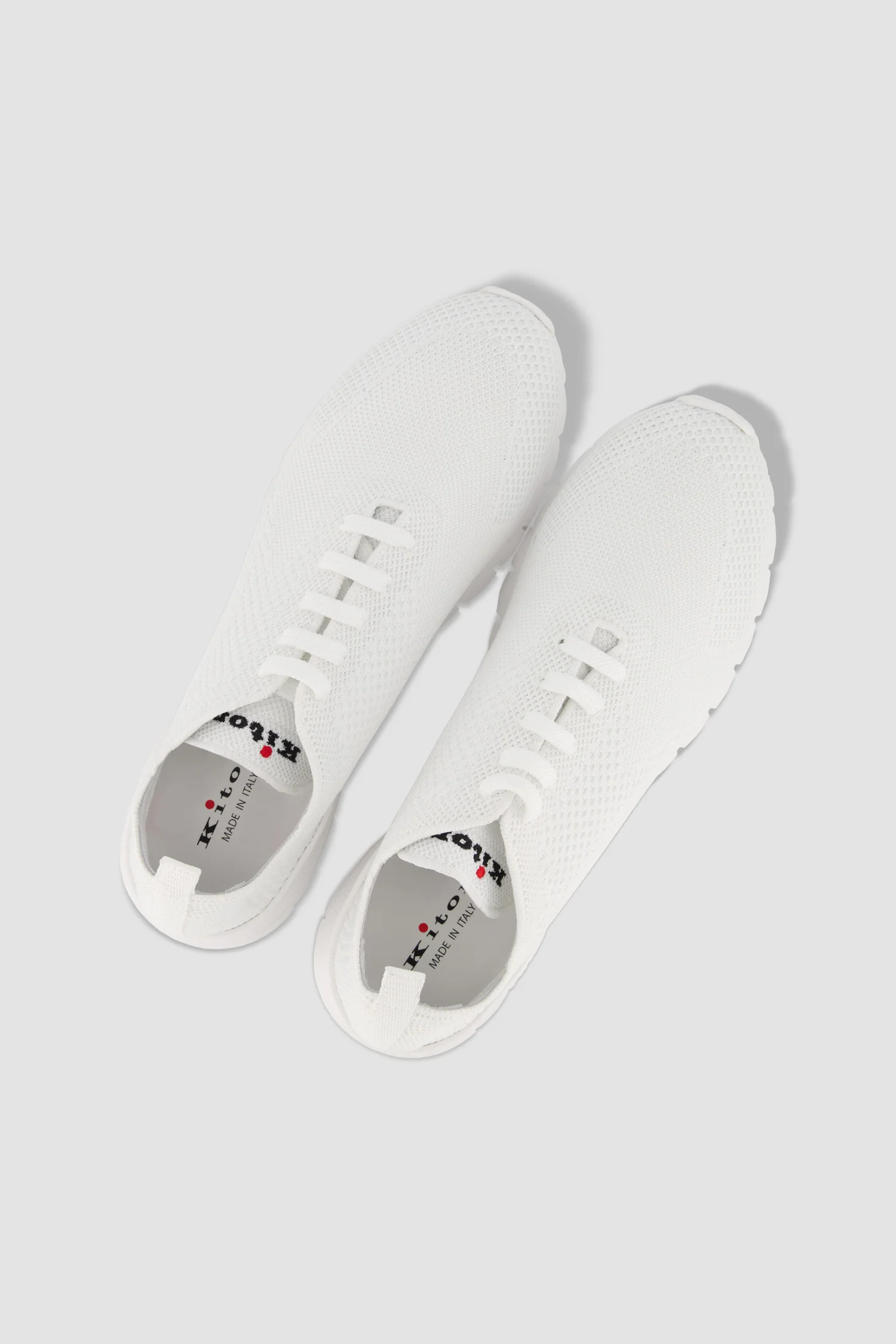 Kiton White Knit Sneakers - Image 8