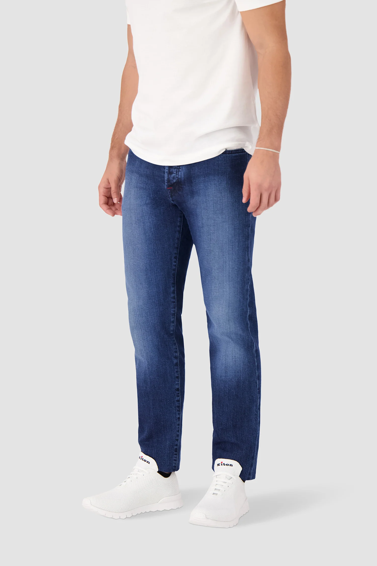 Kiton White Knit Sneakers - Image 9