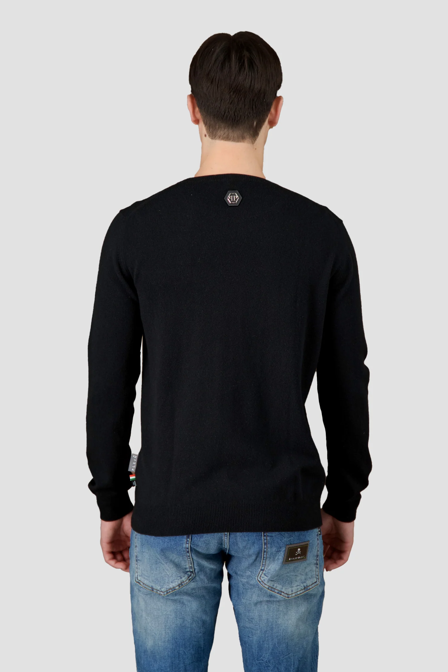 Philipp Plein Black Round Neck LS Pullover - Image 6