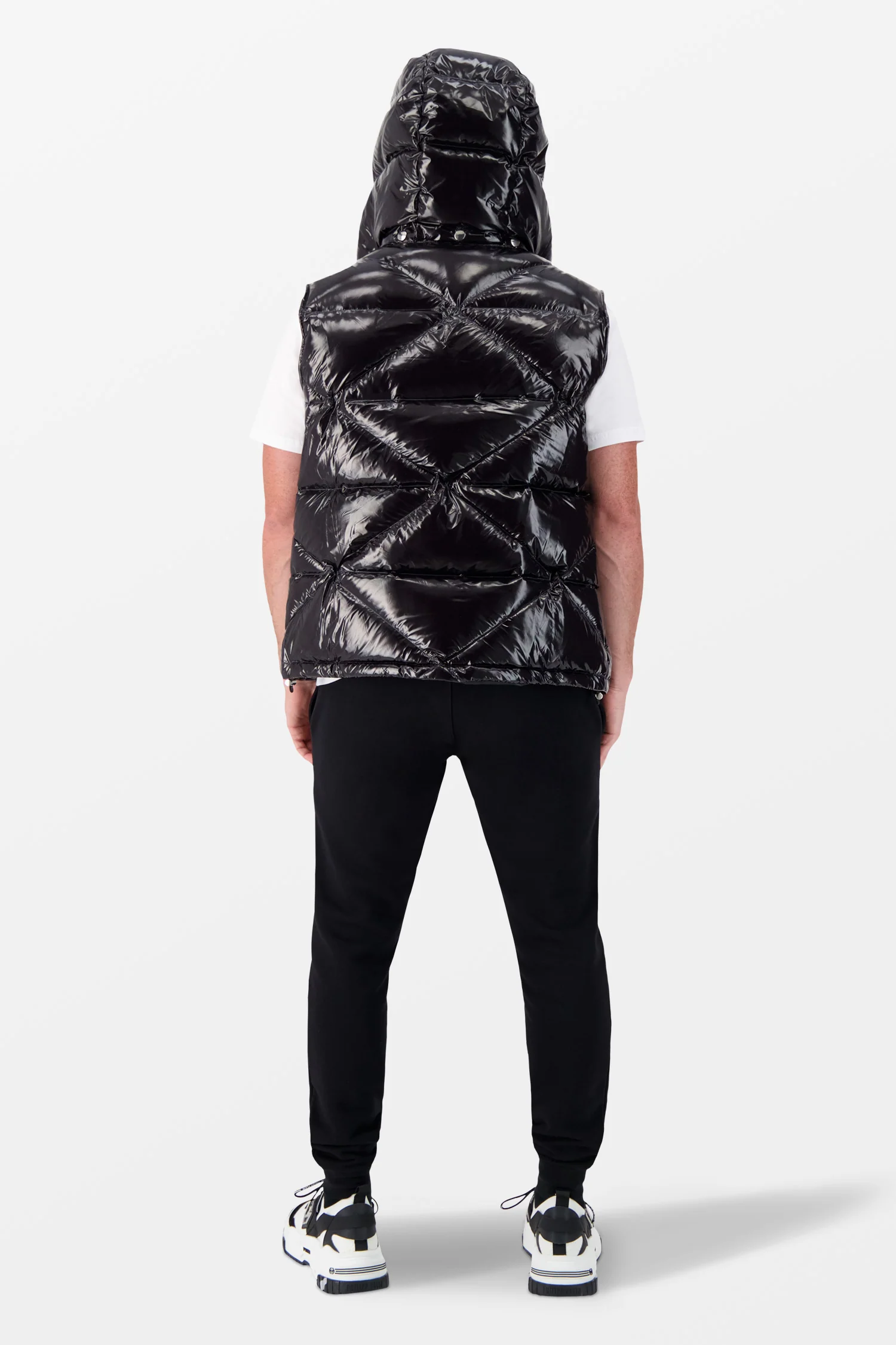 Philipp Plein Black Sleeveless Quilted Down jacket Hexagon - Image 5