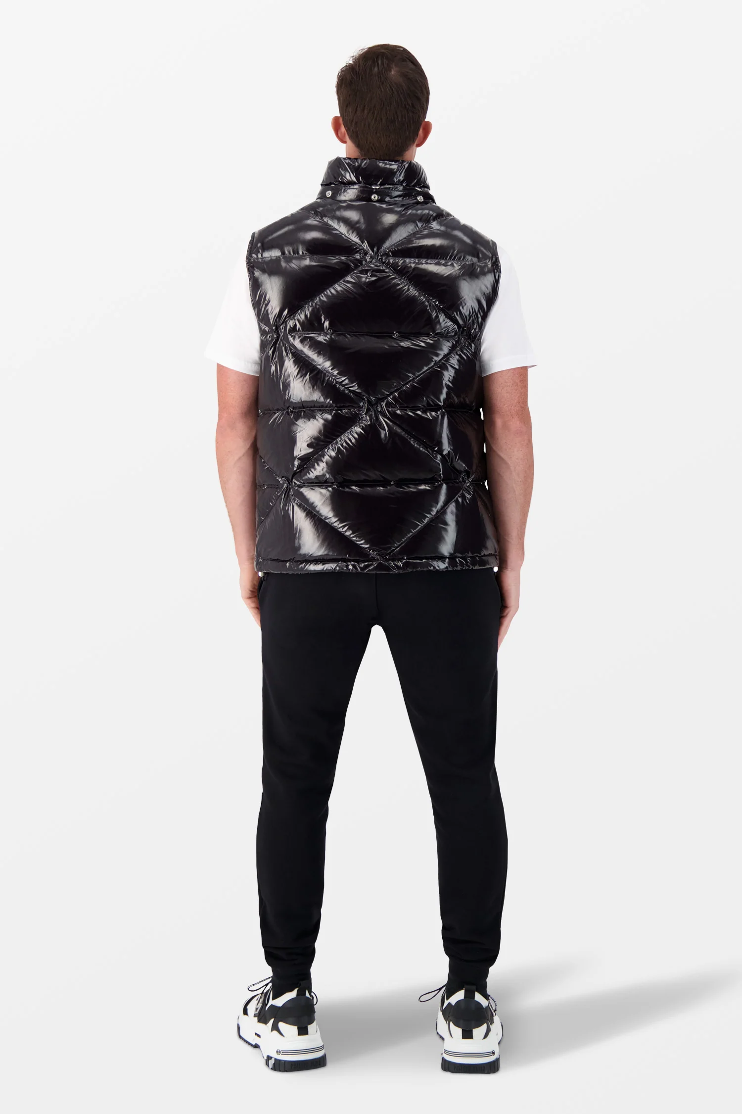 Philipp Plein Black Sleeveless Quilted Down jacket Hexagon - Image 6