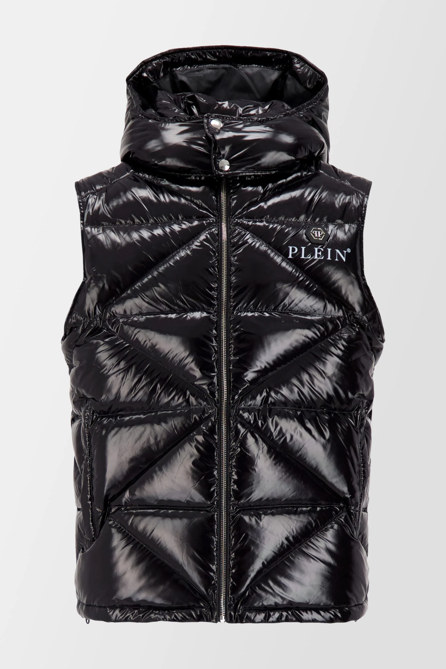 Philipp Plein Black Sleeveless Quilted Down jacket Hexagon - Image 7