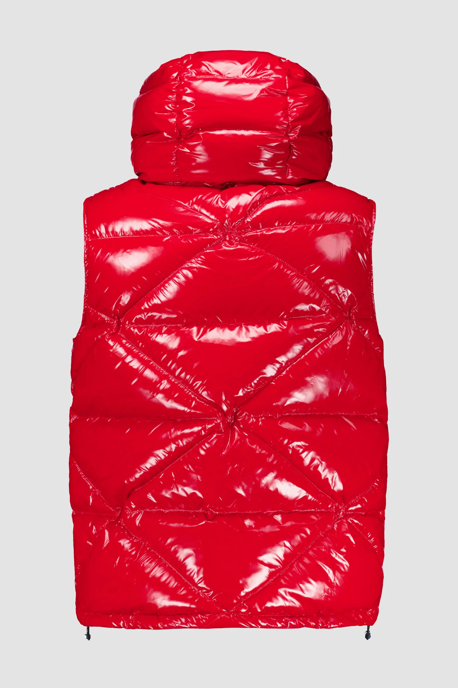 Philipp Plein Red Sleeveless Quilted Down jacket Hexagon - Image 6