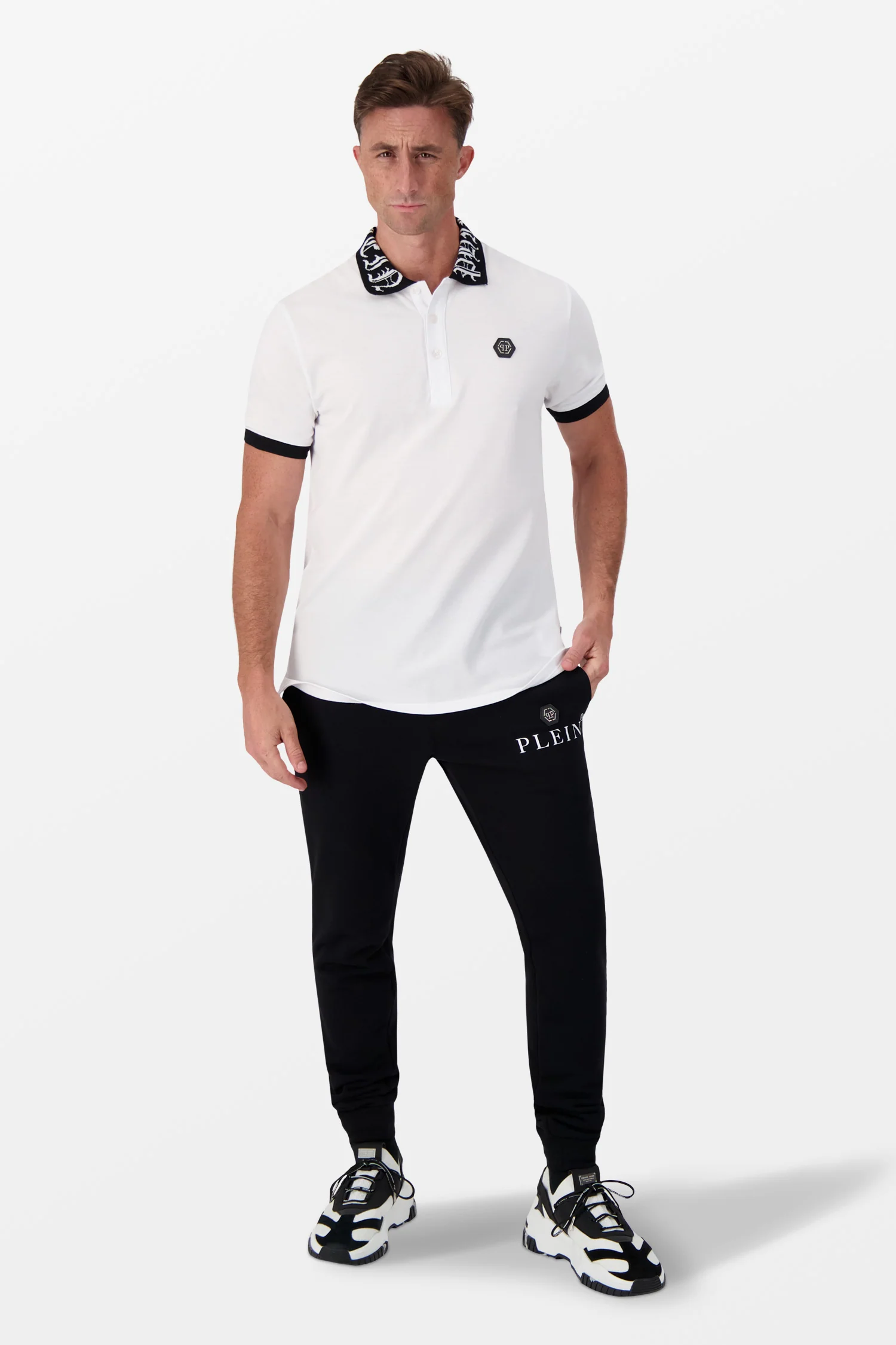 Philipp Plein White Short-Sleeve Polo - Image 3