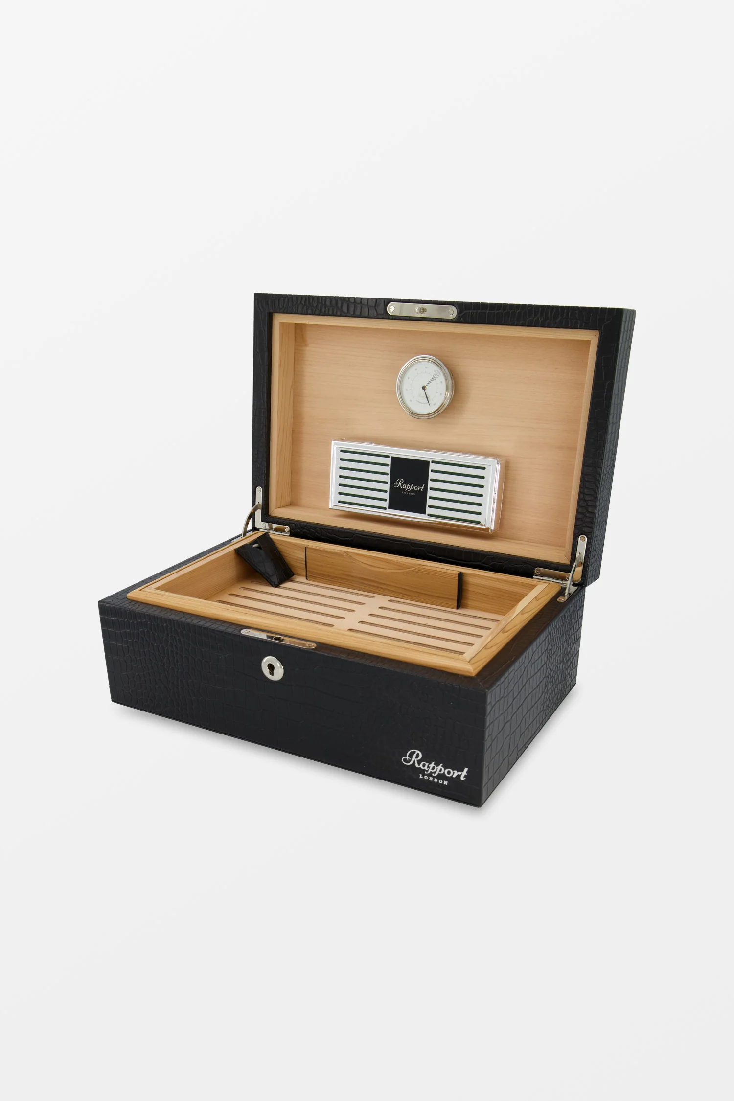 Rapport Black Croco Brompton Humidor - Image 3