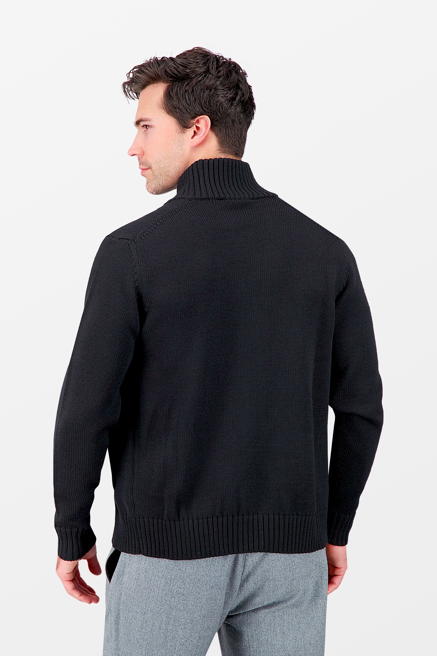 Zanone Black Chioto Mock Neck Sweater - Image 4