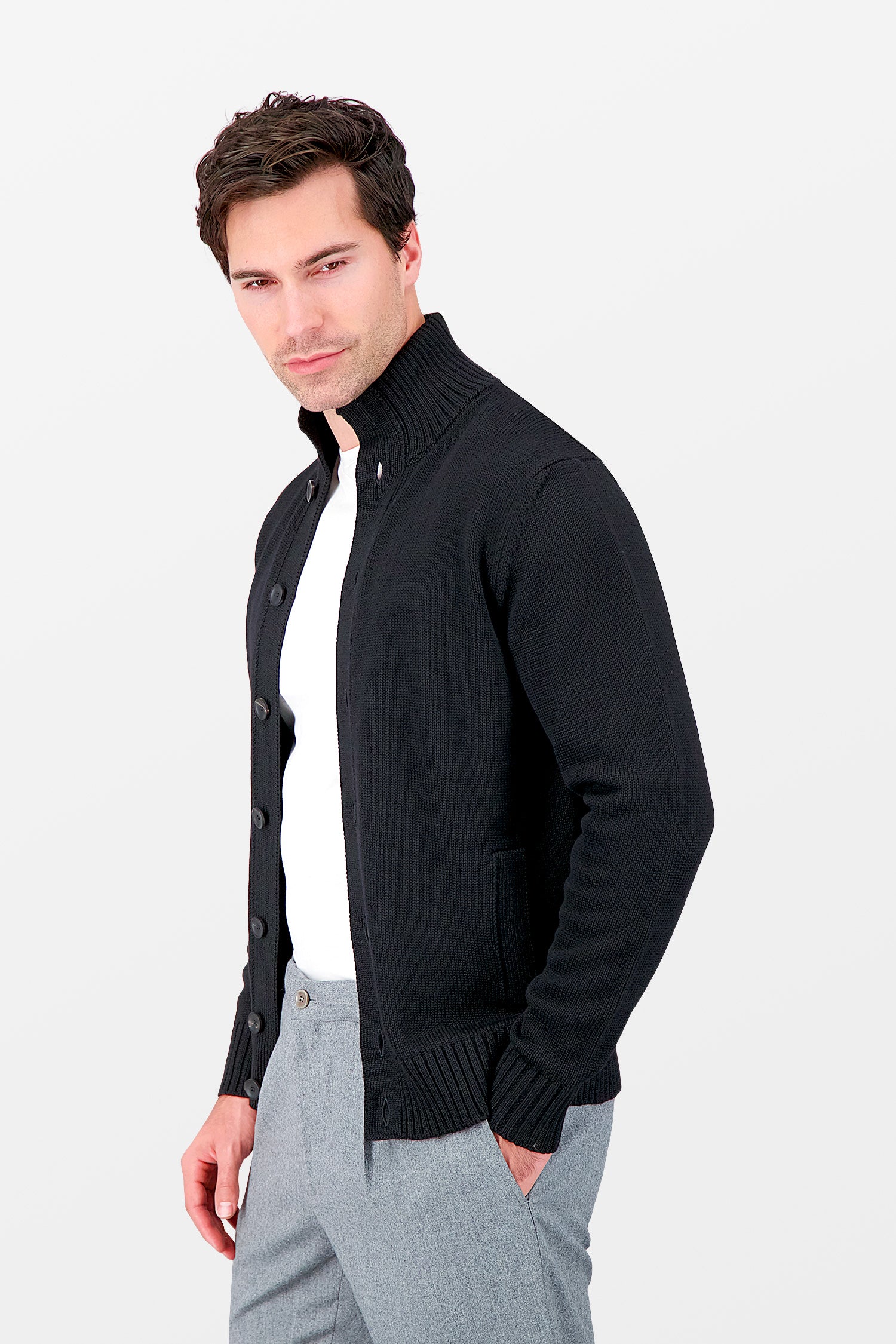 Zanone Black Chioto Mock Neck Sweater - Image 5