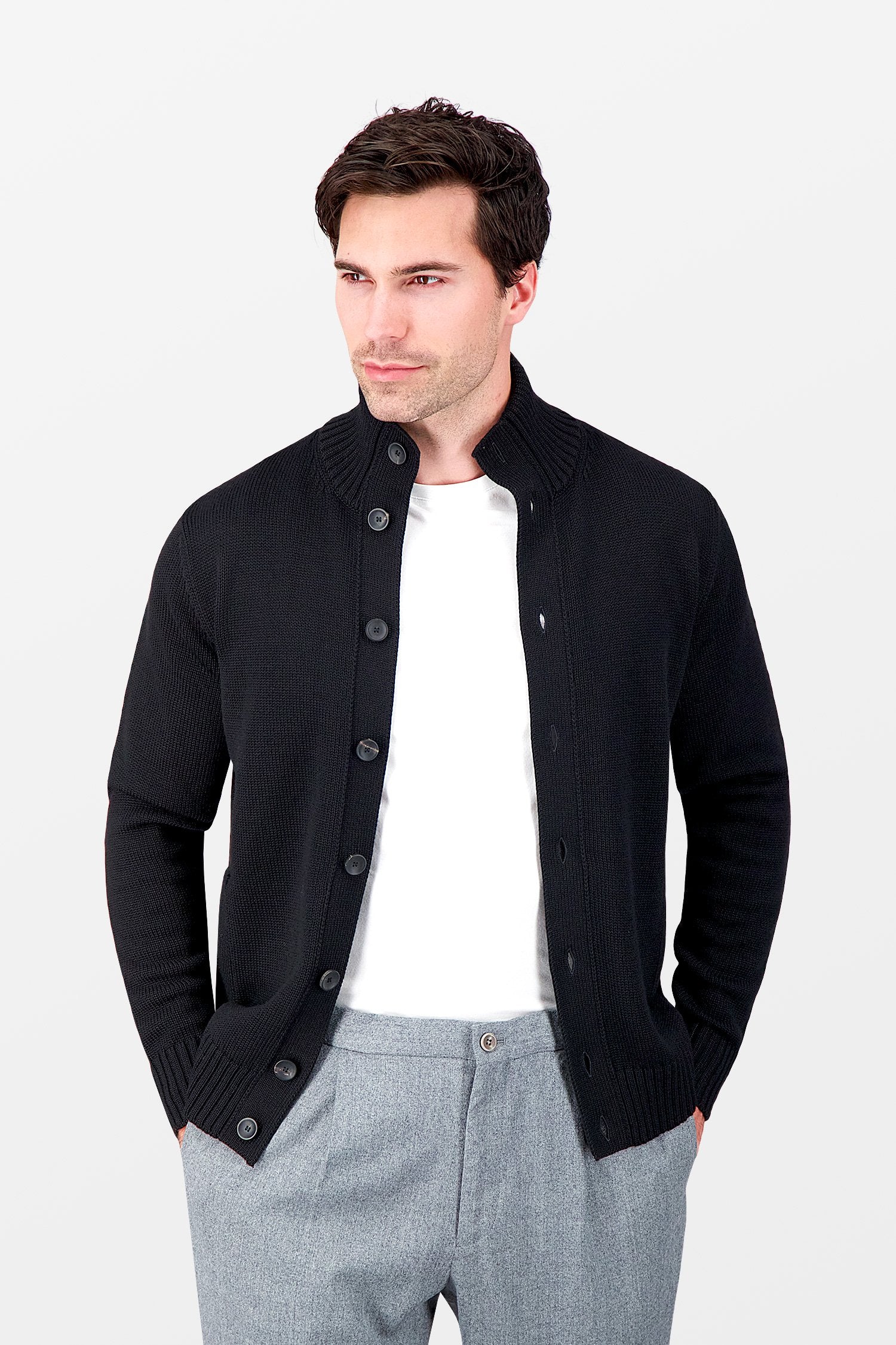 Zanone Black Chioto Mock Neck Sweater - Image 6